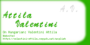 attila valentini business card